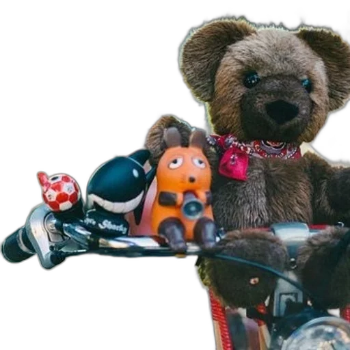 car, brown, teddy, bear transparent PNG cut-out