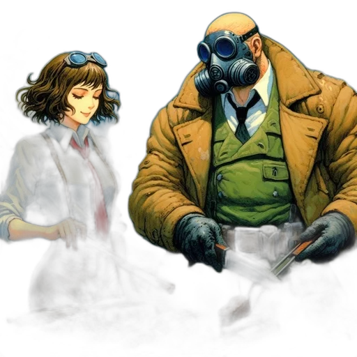 jacket, concept art, comic book art, cyberpunk transparent PNG cut-out