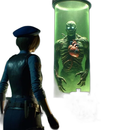 concept art, comic book art, 3d render, underwater transparent PNG cut-out