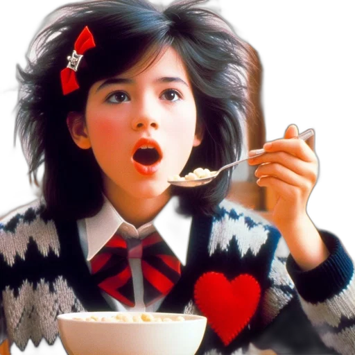 food, robot, vaporwave, photorealistic transparent PNG cut-out