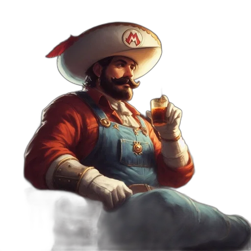 staff, hat, food, face transparent PNG cut-out