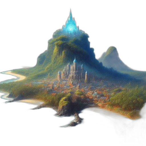 crown, sword, dragon, staff transparent PNG cut-out