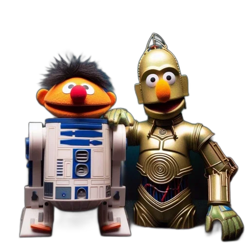 robot, 3d render, concept art, outer space transparent PNG cut-out