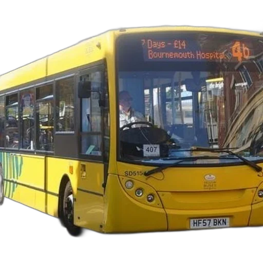 3d render, photorealistic, yellow, bus transparent PNG cut-out