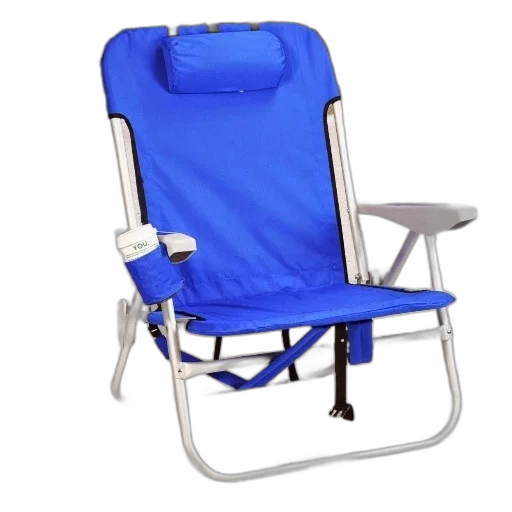 furniture, blue, beach, chair transparent PNG cut-out