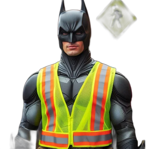 3d render, comic book art, concept art, batman transparent PNG cut-out