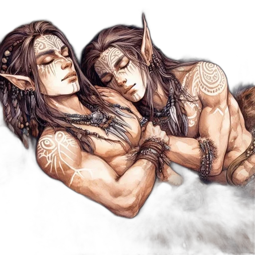 fantasy art, concept art, pencil sketch, watercolor transparent PNG cut-out