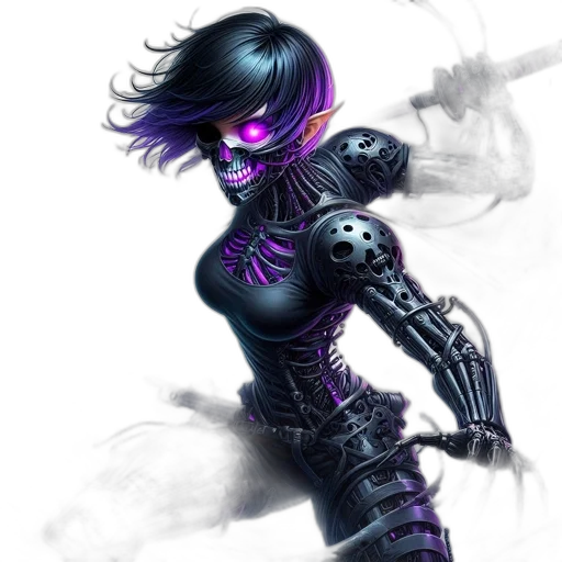 robot, cyberpunk, concept art, fantasy art transparent PNG cut-out