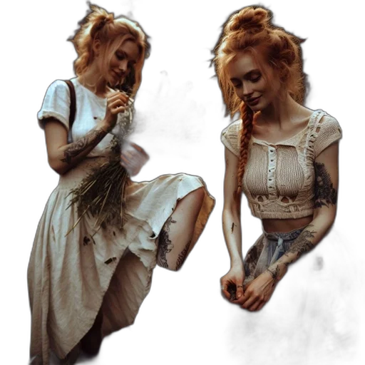 dress, concept art, photorealistic, fantasy art transparent PNG cut-out