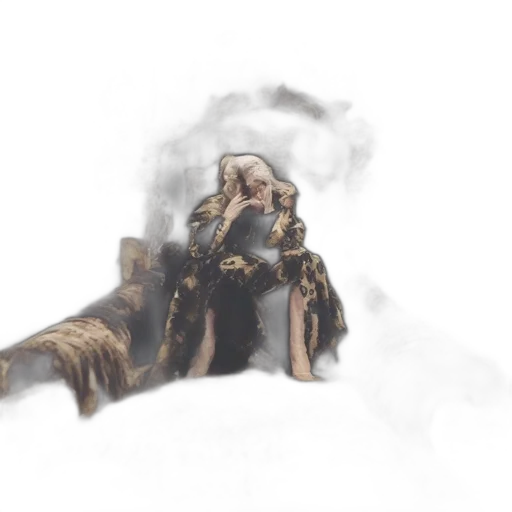 dragon, sword, jacket, face transparent PNG cut-out