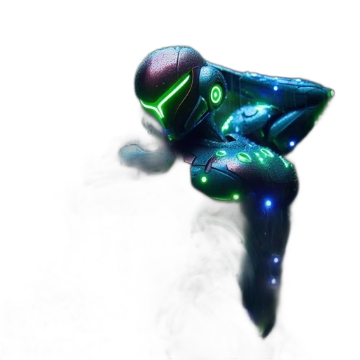 robot, creature, weapon, staff transparent PNG cut-out