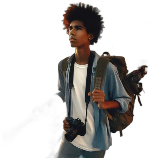 jacket, weapon, staff, face transparent PNG cut-out
