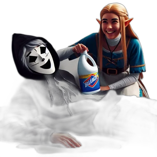 bottle, mask, jacket, concept art transparent PNG cut-out
