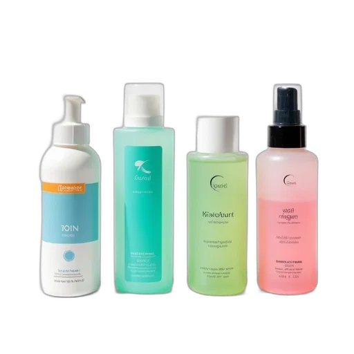 collection, four, skincare, products transparent PNG cut-out