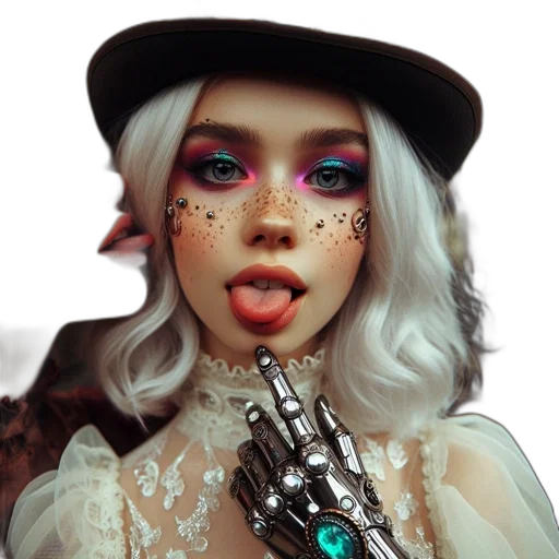 robot, face, jewelry, weapon transparent PNG cut-out
