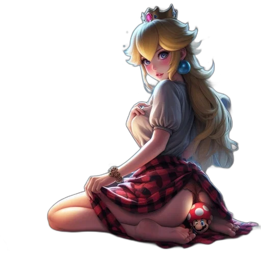dress, staff, crown, anime transparent PNG cut-out