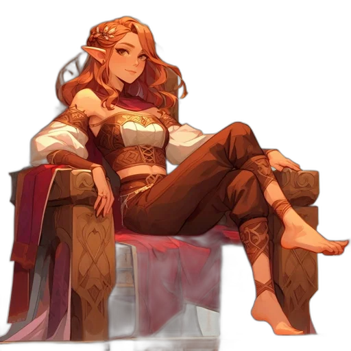 crown, staff, concept art, fantasy art transparent PNG cut-out