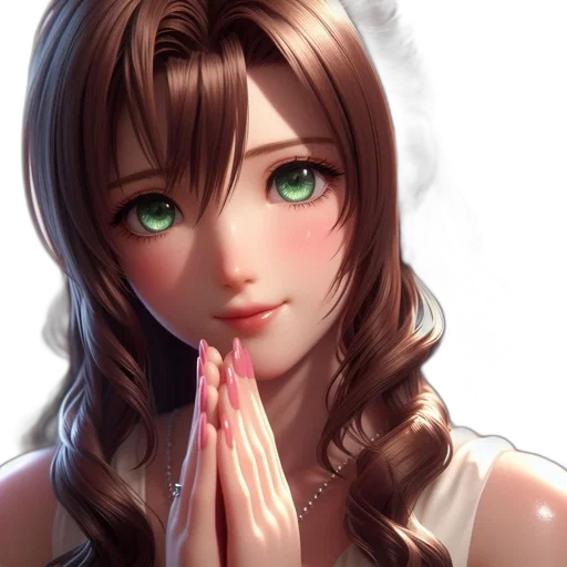 face, anime, fantasy art, photorealistic transparent PNG cut-out