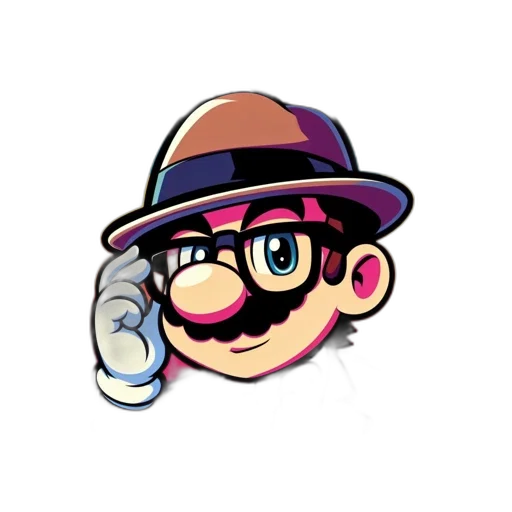 hat, staff, pixel art, cartoon transparent PNG cut-out