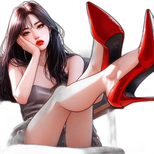 shoes, dress, photorealistic, fantasy art transparent PNG cut-out