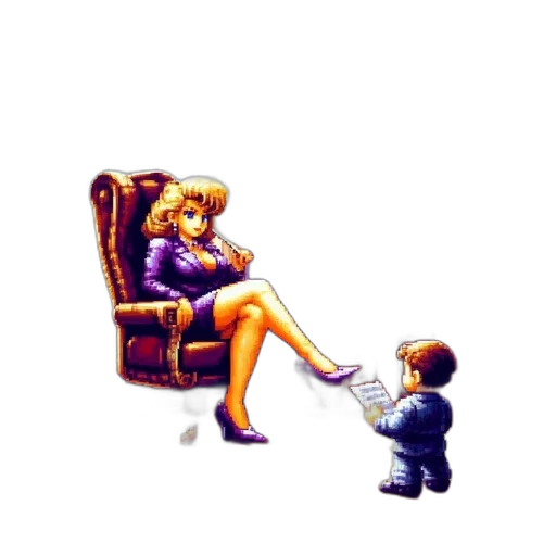 furniture, pixel art, concept art, vaporwave transparent PNG cut-out