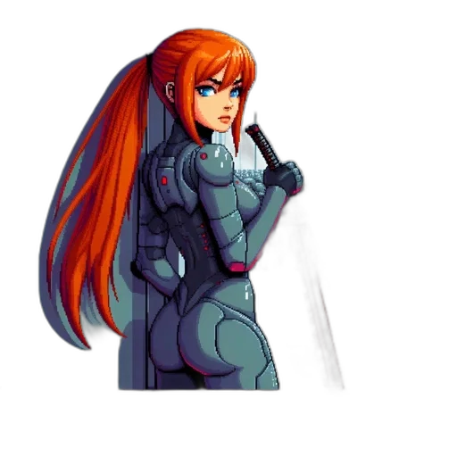 robot, jacket, weapon, sword transparent PNG cut-out