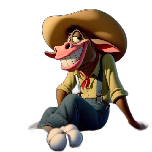 hat, animal, jacket, staff transparent PNG cut-out