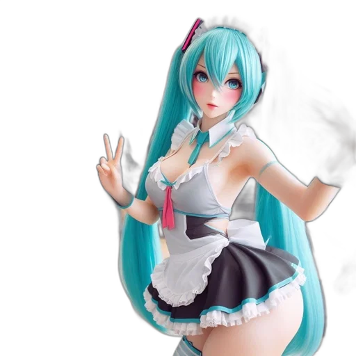 staff, dress, robot, 3d render transparent PNG cut-out