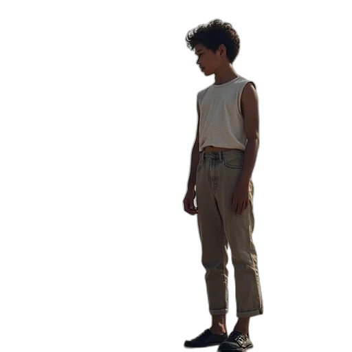 staff, jacket, creature, shoes transparent PNG cut-out