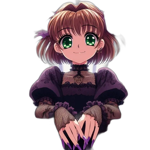 staff, dress, flower, creature transparent PNG cut-out