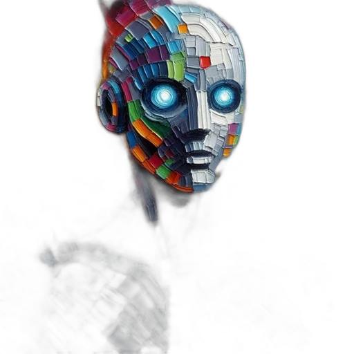 mask, robot, face, creature transparent PNG cut-out