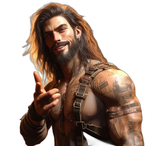 hair, concept art, fantasy art, photorealistic transparent PNG cut-out
