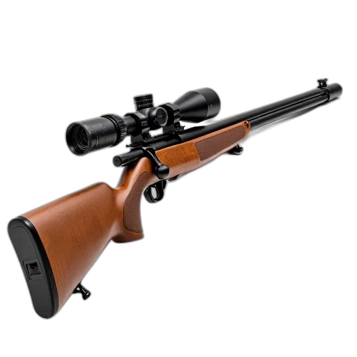 weapon, modern, metallic, rifle transparent PNG cut-out