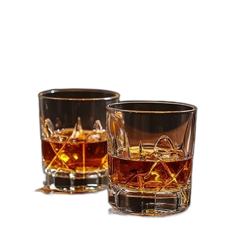 darting, whiskey, glass, set transparent PNG cut-out