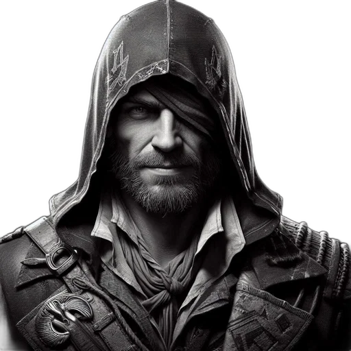 jacket, face, photorealistic, comic book art transparent PNG cut-out