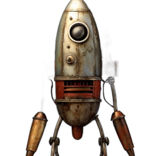 robot, staff, weapon, creature transparent PNG cut-out