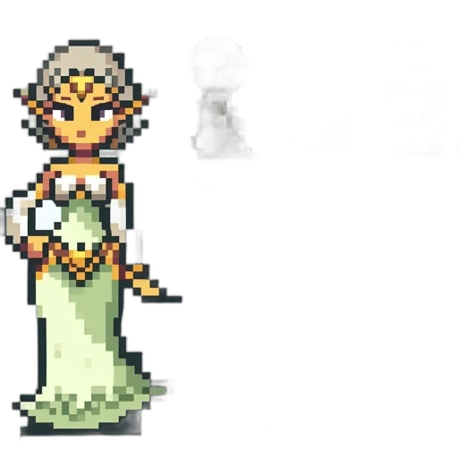dress, staff, jewelry, crown transparent PNG cut-out