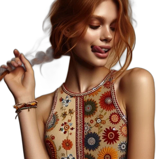 jewelry, dress, staff, photorealistic transparent PNG cut-out