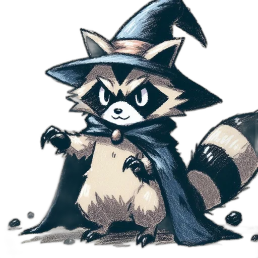 hat, animal, creature, staff transparent PNG cut-out