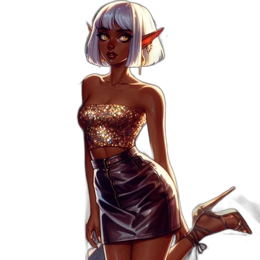 dress, staff, fantasy art, concept art transparent PNG cut-out
