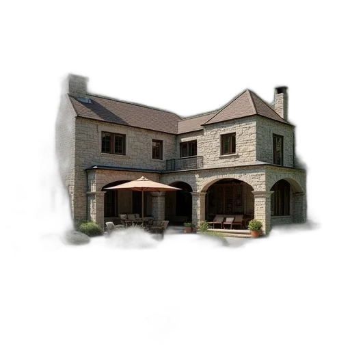 building, furniture, 3d render, photorealistic transparent PNG cut-out