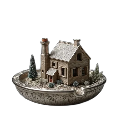 3d render, concept art, snow, decorative transparent PNG cut-out
