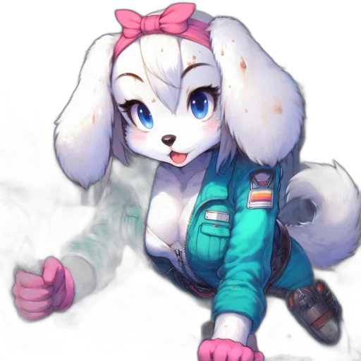 jacket, staff, creature, animal transparent PNG cut-out