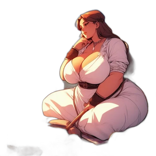 dress, staff, concept art, fantasy art transparent PNG cut-out