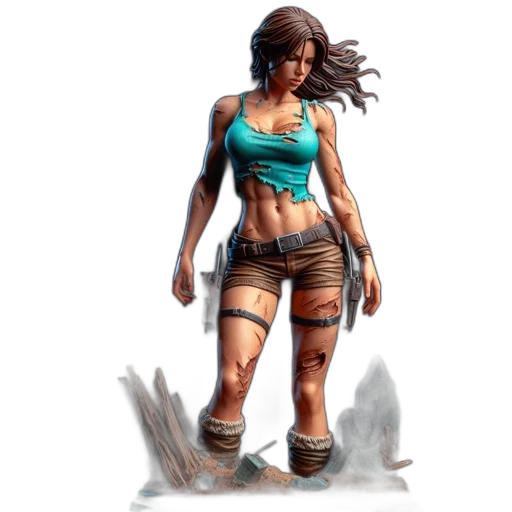 concept art, fantasy art, comic book art, photorealistic transparent PNG cut-out