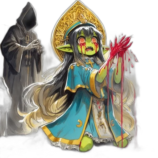 concept art, fantasy art, watercolor, pixel art transparent PNG cut-out