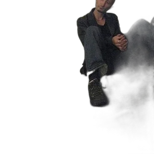jacket, shoes, staff, creature transparent PNG cut-out