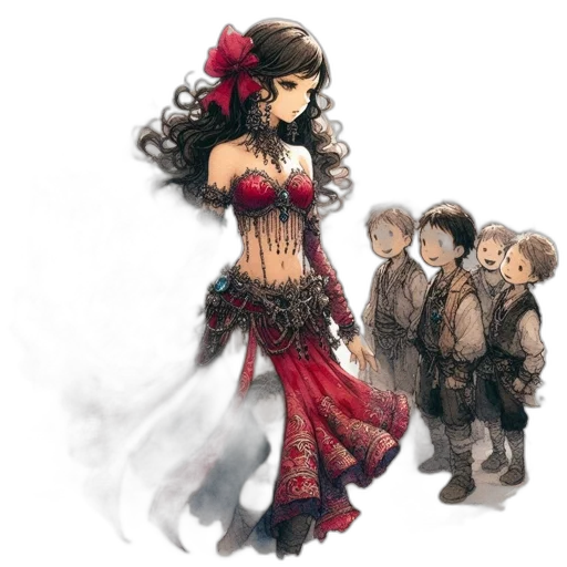 dress, fantasy art, concept art, pixel art transparent PNG cut-out