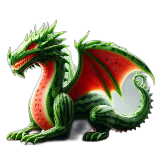 dragon, staff, animal, fantasy art transparent PNG cut-out