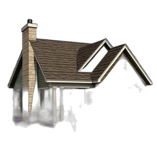 building, furniture, umbrella, 3d render transparent PNG cut-out